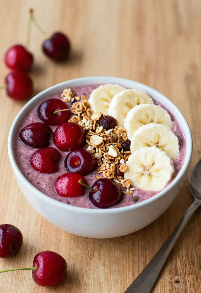 10 Chocolate Cherry Dessert Recipes for Rich Sweet Flavor 8. Chocolate Cherry Smoothie Bowl 0