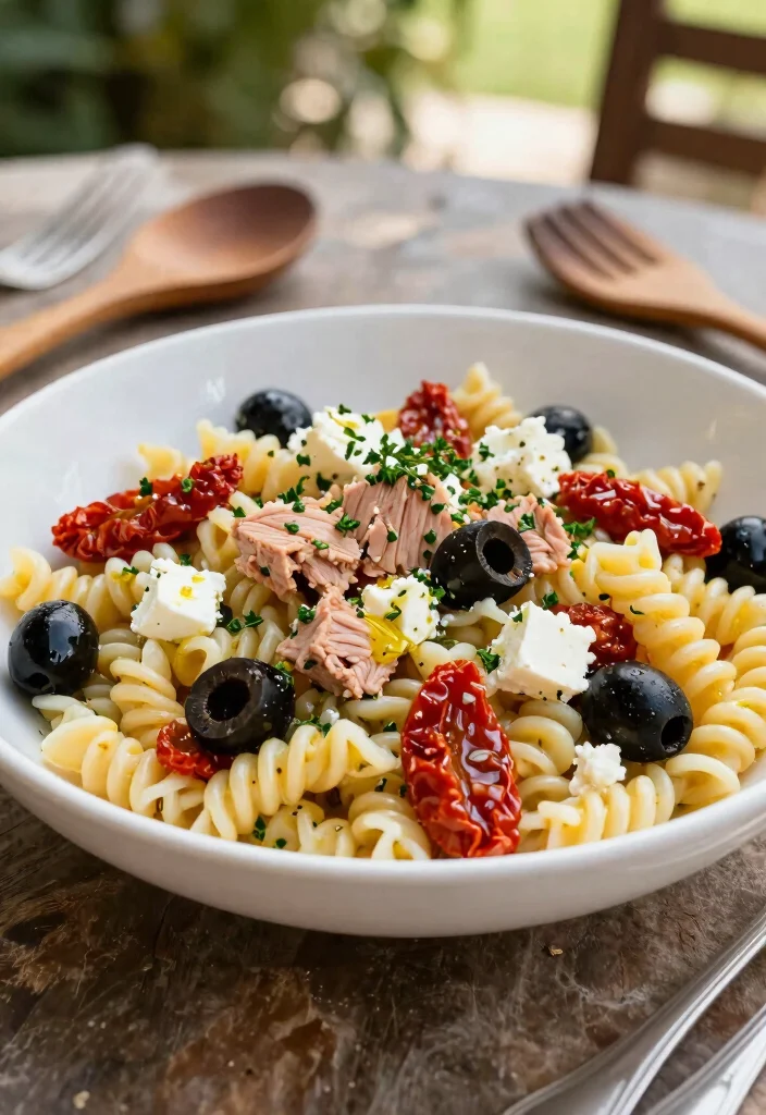 10 Cold Tuna Macaroni Salad Recipes for Summer Meals - 2. Mediterranean Tuna Macaroni Salad 1