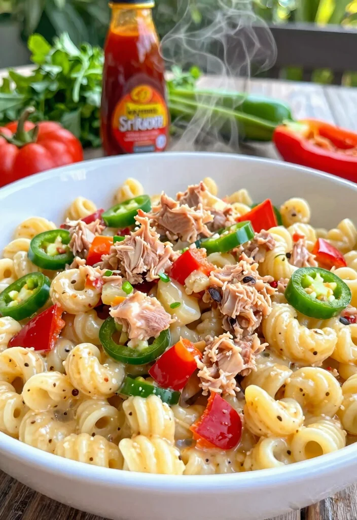 10 Cold Tuna Macaroni Salad Recipes for Summer Meals - 3. Spicy Tuna Macaroni Salad 1