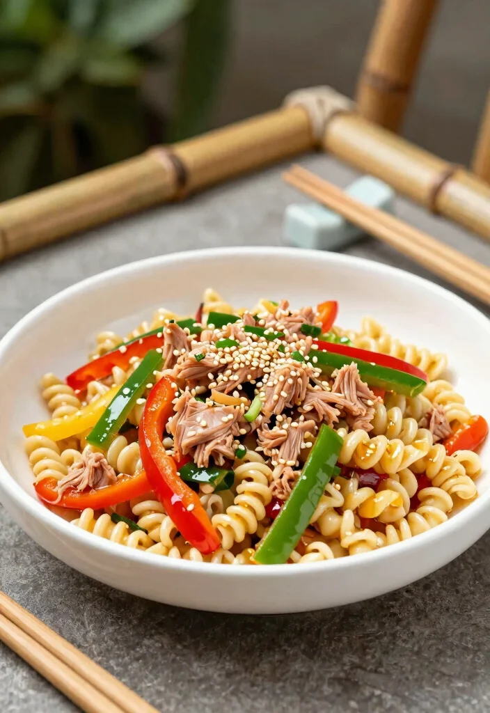 10 Cold Tuna Macaroni Salad Recipes for Summer Meals - 5. Asian Tuna Macaroni Salad 1