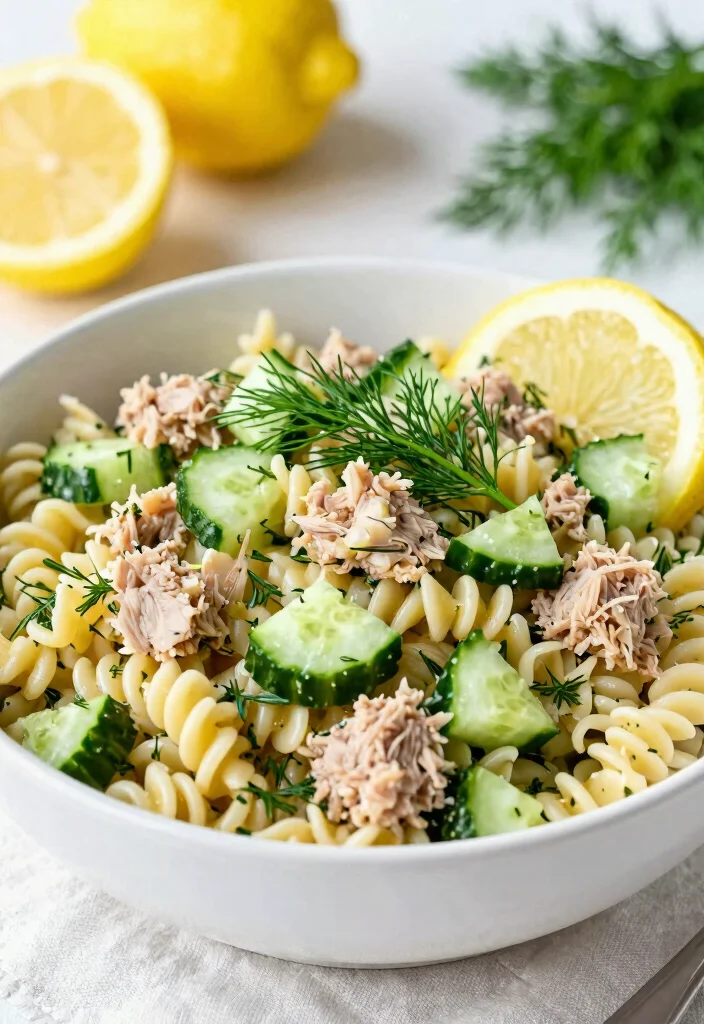 10 Cold Tuna Macaroni Salad Recipes for Summer Meals - 6. Tuna Pasta Salad with Lemon and Dill 1