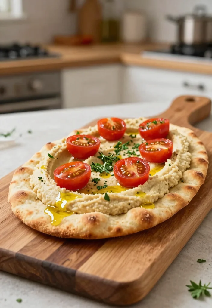 10 Dinner Recipes with Hummus for Easy Flavor Boosts 6. Creamy Hummus and Tomato Flatbread 0