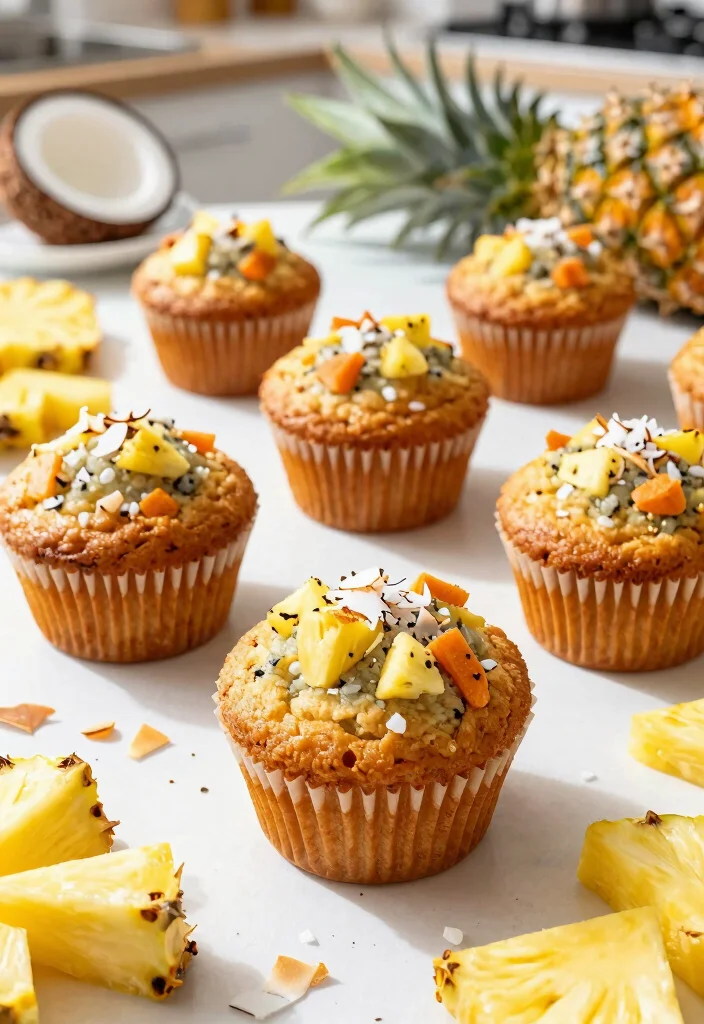 10 Healthy Carrot Muffin Recipes for Easy Snack Prep 7. Carrot Muffins with Pineapple and Coconut 0