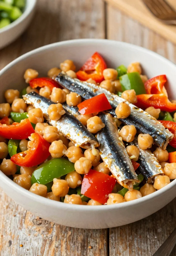 10 Healthy Sardine Recipes for Omega Rich Nutrition - 9. Sardine and Chickpea Salad 1