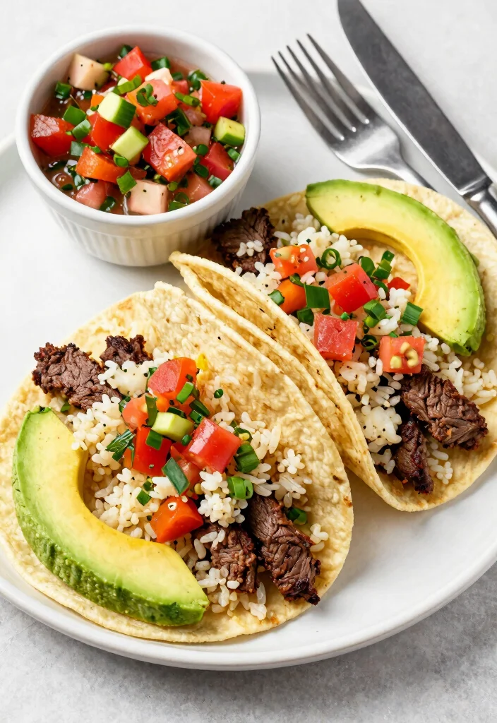 10 Healthy Taco Bell Inspired Recipes Made Lighter 23 10 Healthy Taco Bell Inspired Recipes Made Lighter - 3. Healthy Beef Tacos with Cauliflower Rice 1