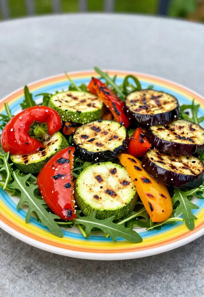 10 Tomato Free Salad Recipes for Simple Clean Eating 7. Grilled Vegetable Salad 0
