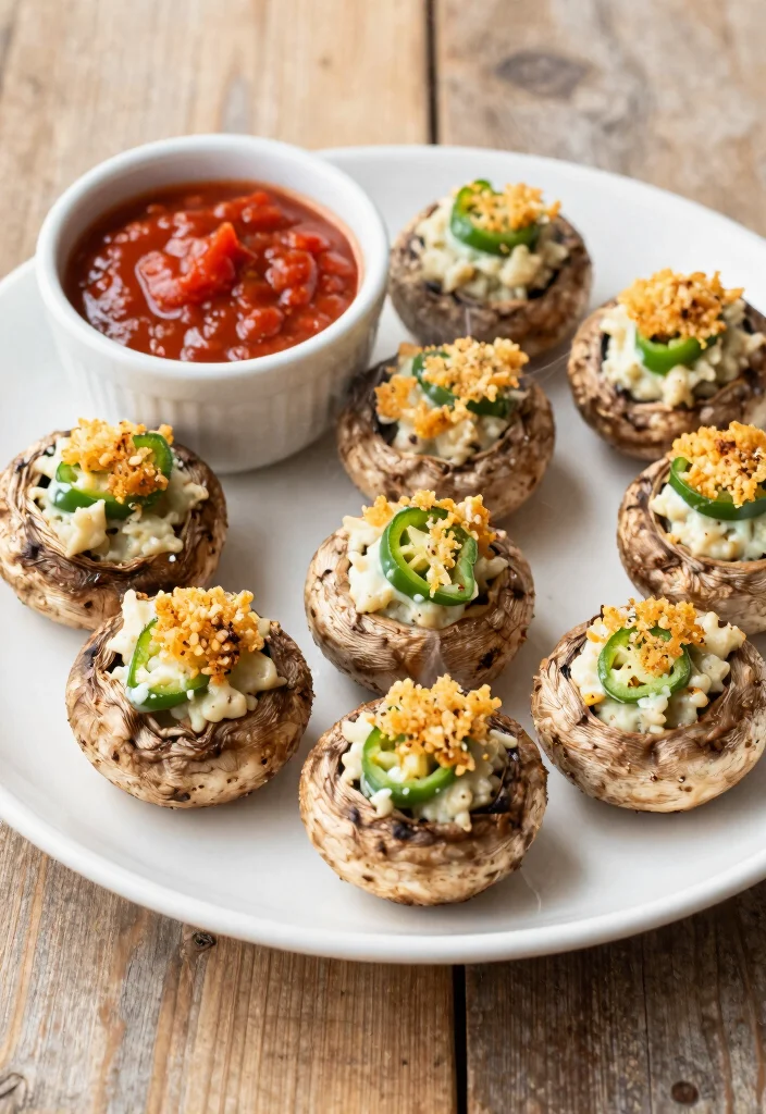 10 Vegan Jalapeo Recipes for Spicy Plant Based Flavor 6. Jalapeo Stuffed Mushrooms 0