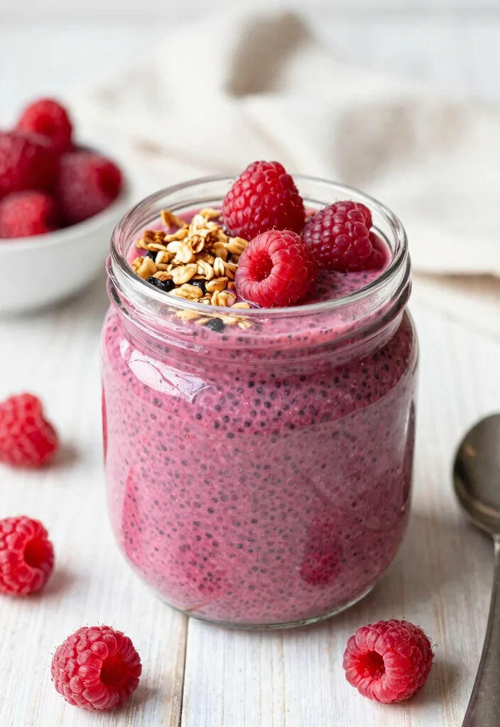 10 Vegan Raspberry Recipes for Sweet and Tart Treats 2. Raspberry Chia Seed Pudding 0