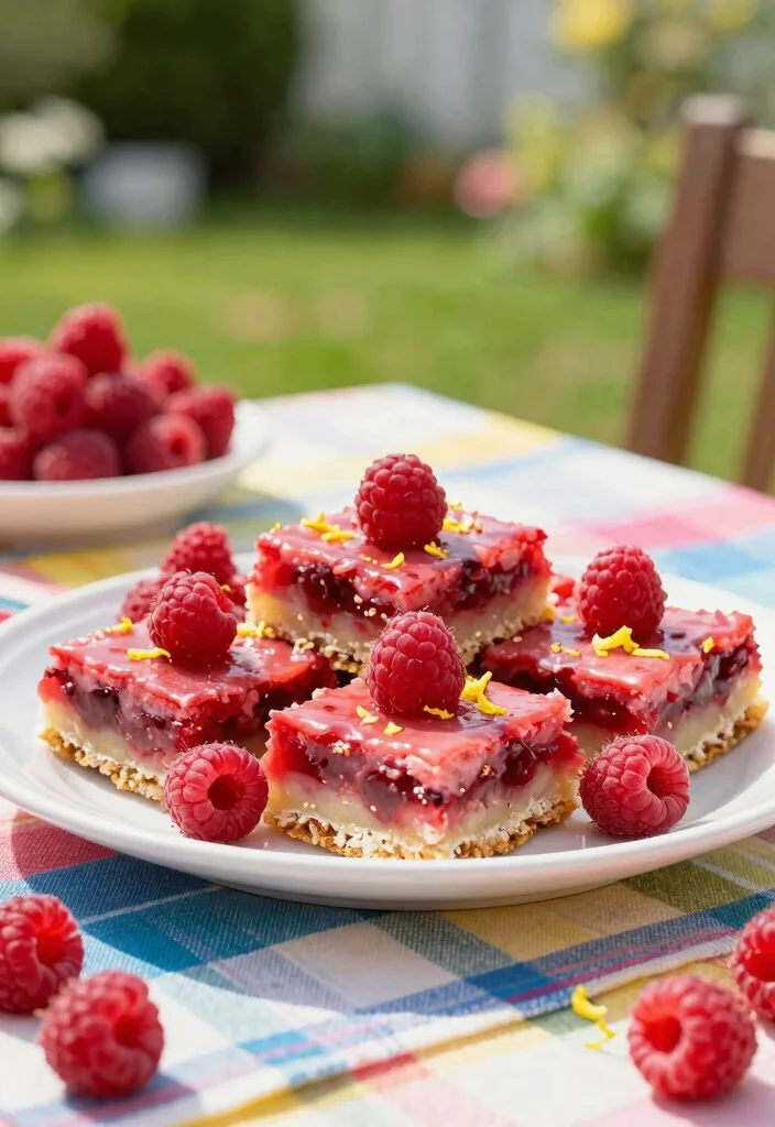 10 Vegan Raspberry Recipes for Sweet and Tart Treats 8. Raspberry Lemonade Bars 0