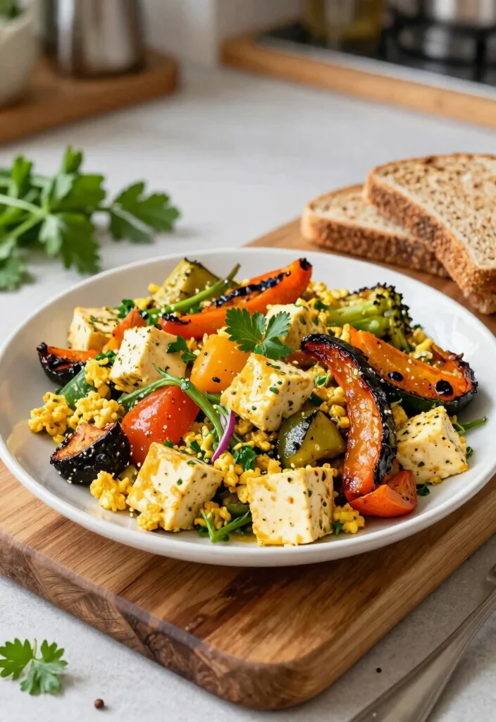 10 Vegan Tofu Scrambled Egg Recipes for Protein Packed Breakfasts 9. Tofu Scramble with Roasted Veggies 0