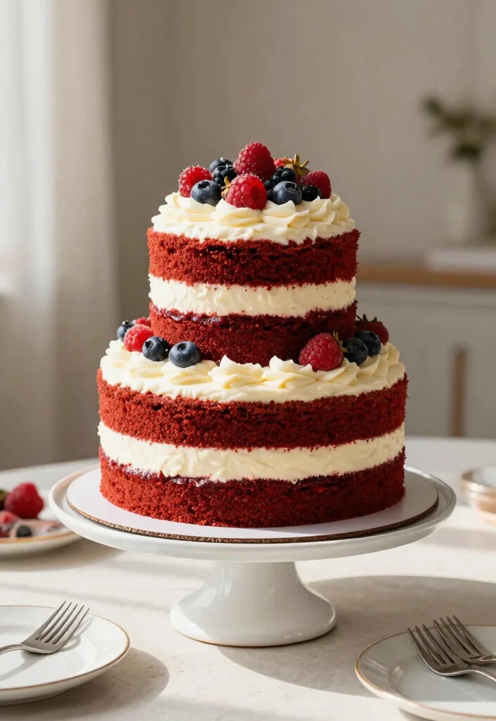 12 American Dessert Recipes with Classic Comfort Flavor 6. Red Velvet Cake 0