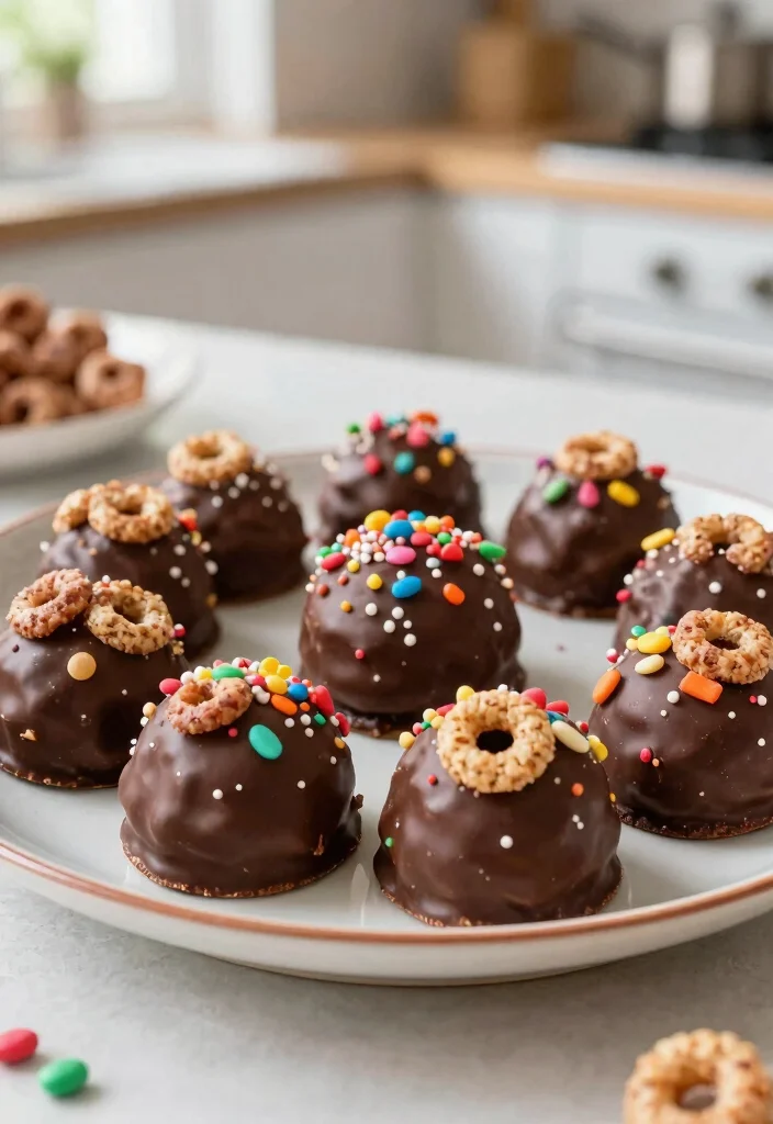 12 Cereal Dessert Recipes for Fun Crunchy Treats 11. Chocolate Dipped Cereal Treats 0