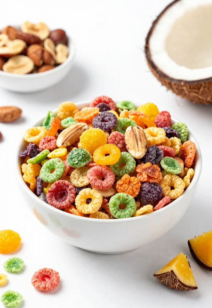 12 Cereal Dessert Recipes for Fun Crunchy Treats 7. Tropical Cereal Snack Mix 0