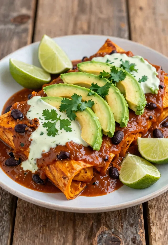 12 Healthy Hearty Dinner Recipes for Filling Clean Meals 12. Sweet Potato and Black Bean Enchiladas 0