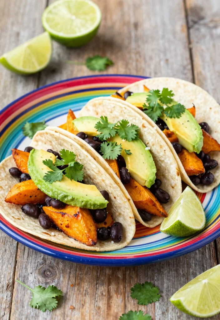 12 Healthy Potato Recipes for Wholesome Comfort Meals 3. Spicy Sweet Potato and Black Bean Tacos 0