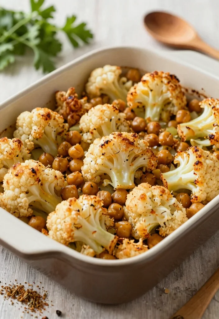 12 Healthy Vegetable Bake Recipes for Easy Family Dinners 6. Cauliflower and Chickpea Bake 0