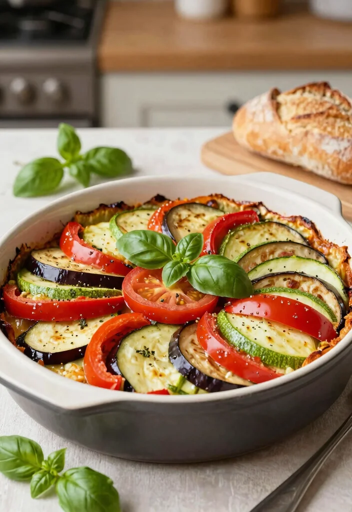12 Healthy Vegetable Bake Recipes for Easy Family Dinners 7. Ratatouille Bake 0