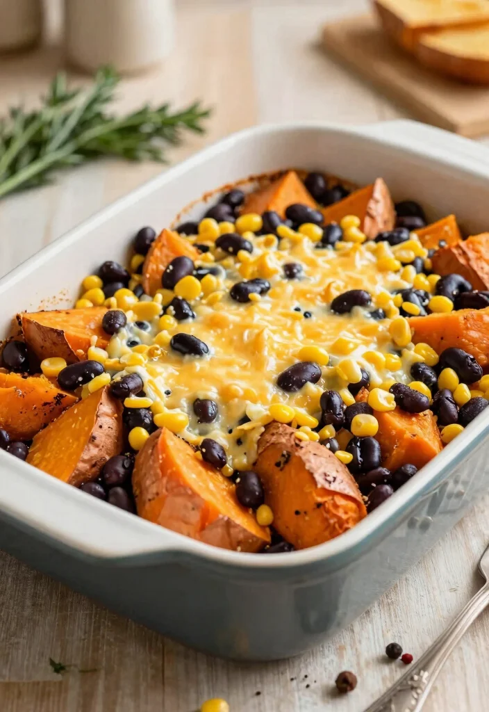 12 Healthy Vegetable Bake Recipes for Easy Family Dinners 8. Sweet Potato and Black Bean Bake 0