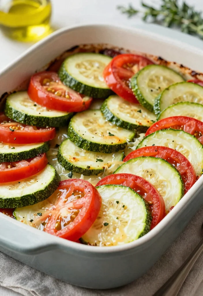 12 Healthy Vegetable Bake Recipes for Easy Family Dinners 9. Zucchini and Tomato Bake 0
