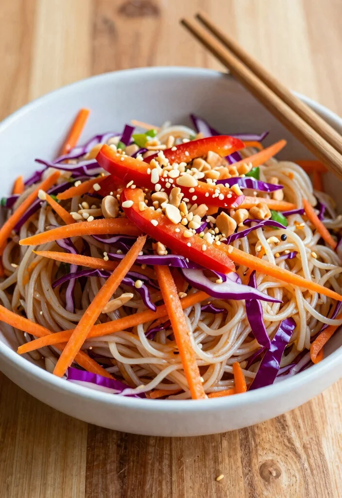 12 Main Dish Pasta Salad Recipes for Complete Meals 7. Thai Peanut Noodle Salad 0