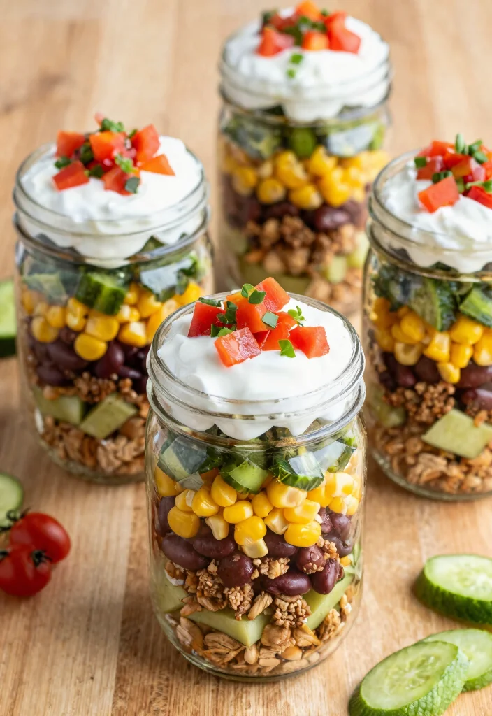 12 Make Ahead Salad Recipes for Easy Meal Prep 7. Taco Salad in a Jar 0