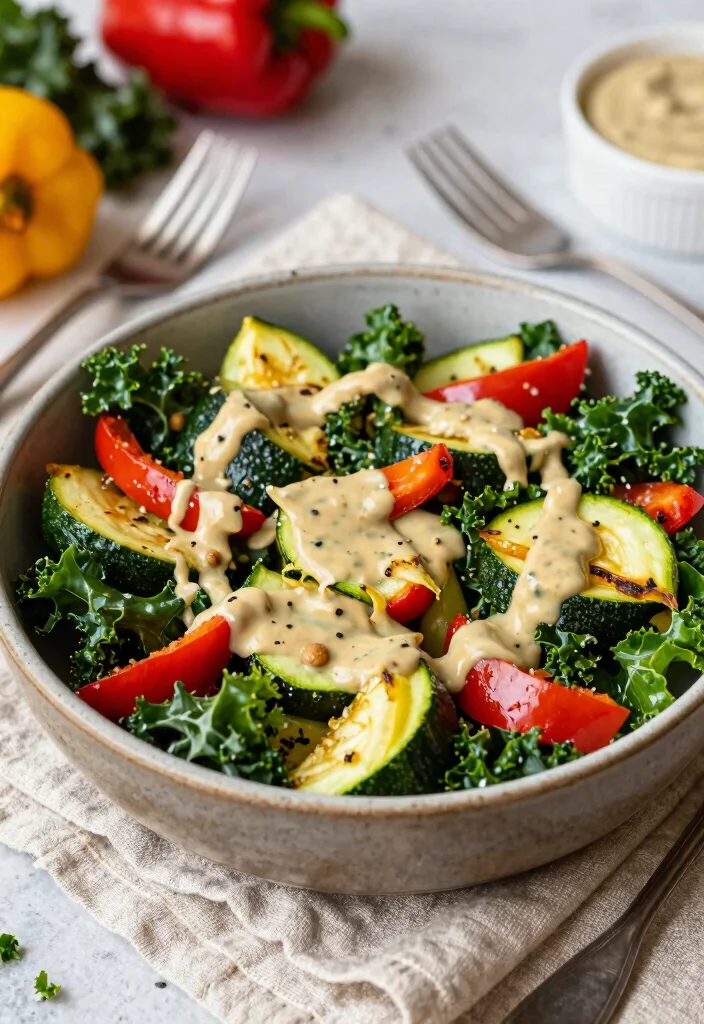 12 Make Ahead Salad Recipes for Easy Meal Prep 8. Roasted Veggie Salad with Tahini Dressing 0