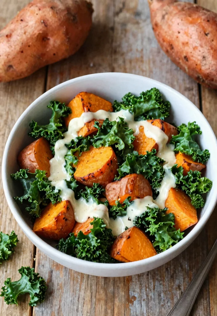 12 Make Ahead Salad Recipes for Easy Meal Prep 9. Sweet Potato and Kale Salad 0
