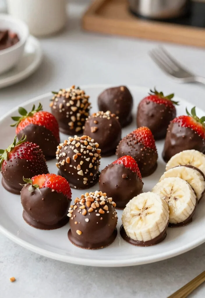 12 Plant Based Dessert Recipes for Clean Sweet Indulgence 6. Raw Vegan Chocolate Dipped Fruit 0