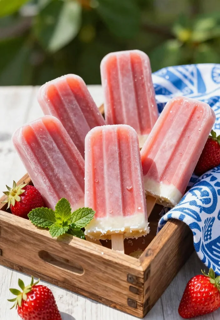 12 Strawberry Dessert Recipes for Fresh Sweet Treats 4. Strawberry Coconut Popsicles 0