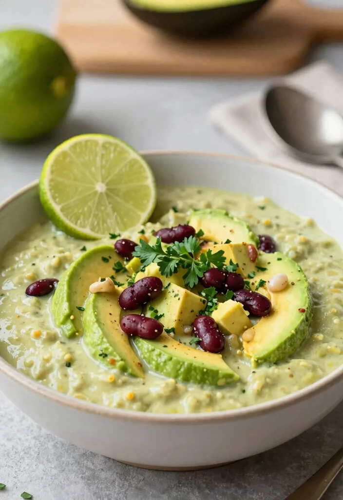 12 Vegan Chili Recipes for Cozy Comfort Bowls 12. Creamy Avocado Chili 0