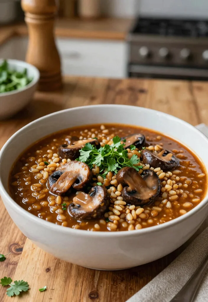12 Vegan Chili Recipes for Cozy Comfort Bowls 9. Mushroom and Barley Chili 0