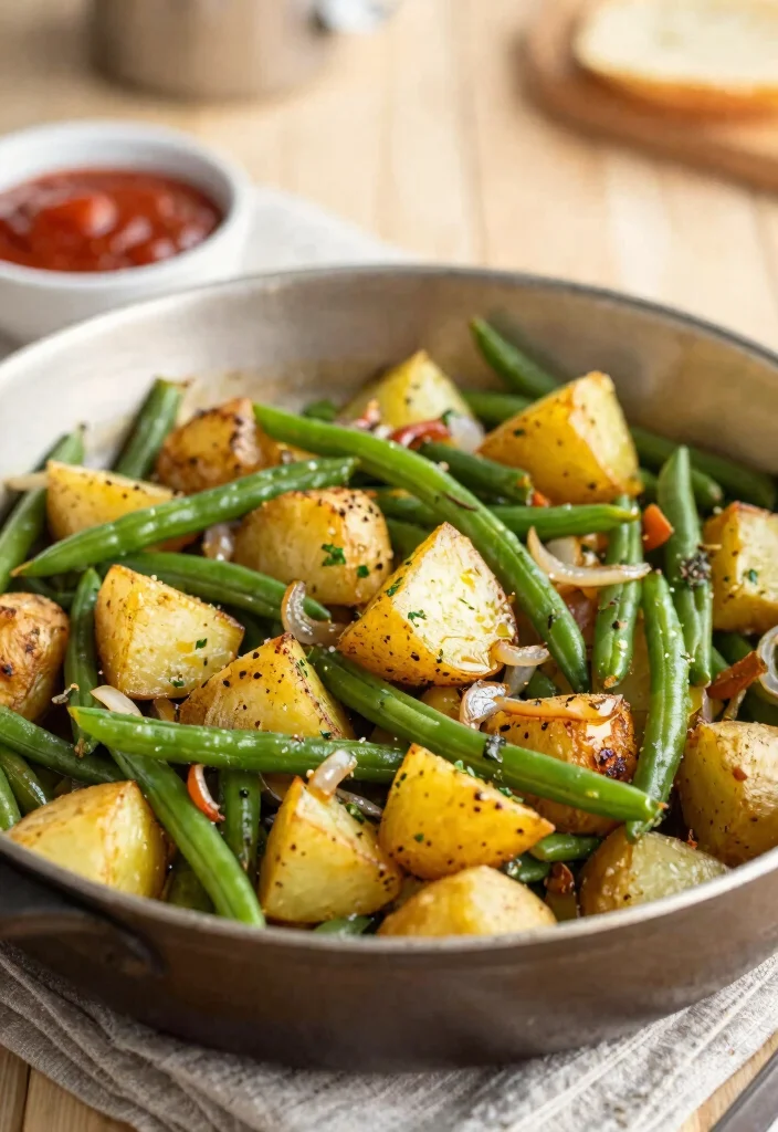 12 Vegan Green Bean Recipes for Simple Plant Based Sides 9. Green Bean and Potato Hash 0