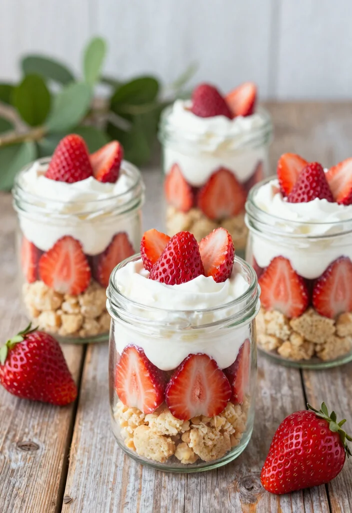 12 Wedding Dessert Recipes for an Elegant Celebration Table 12. Strawberry Shortcake Jars 0