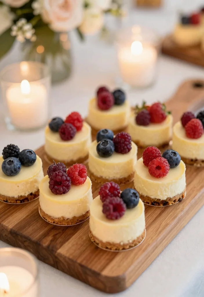 12 Wedding Dessert Recipes for an Elegant Celebration Table 4. Mini Vegan Cheesecakes 0